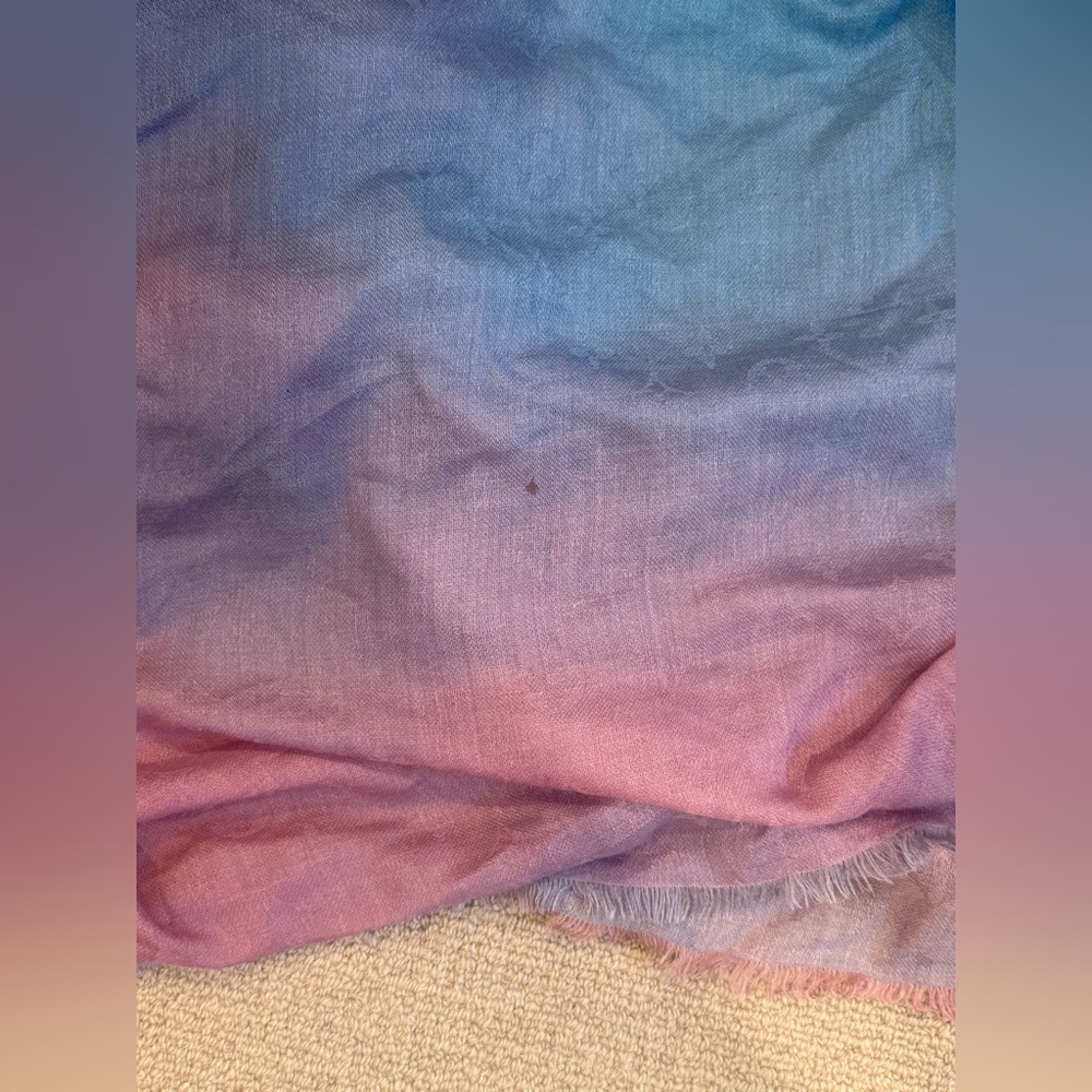 ***SOLD*** Louis Vuitton X Alex Israel Pink Blue Ombré Gradient Shawl - Picture 3 of 6